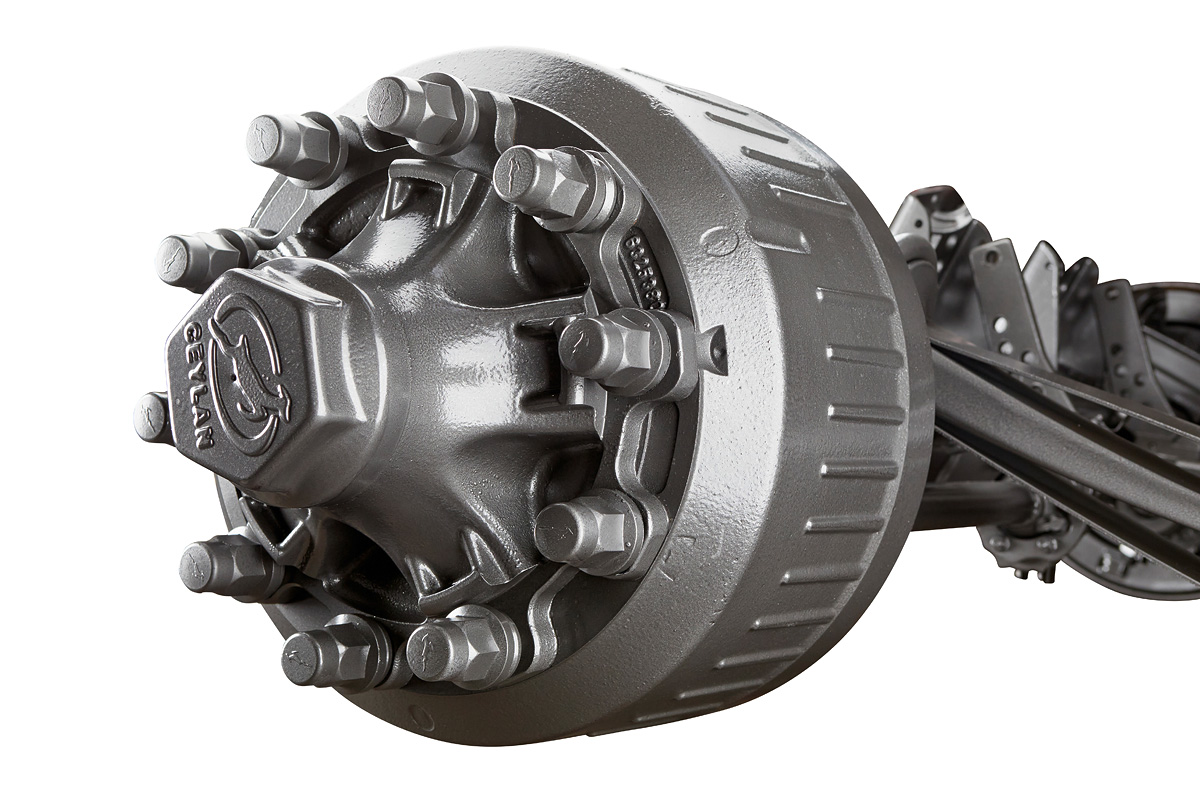 Bremsachse 14 to, DOLFAPARTS,  Vierkant 140mm, Bremse 420x200, 2150 Spur